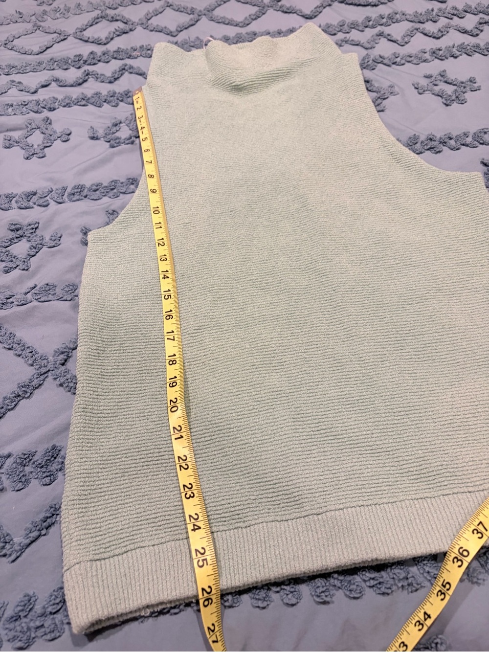 Free People Mint Green Sleeveless Cowl Neck Knit Sweater Tank | Medium - NWT - Picture 7 of 9